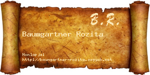 Baumgartner Rozita névjegykártya